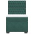 Cama box spring con colchón terciopelo verde oscuro 90x200