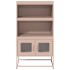 Aparador de acero rosa 68x39x123