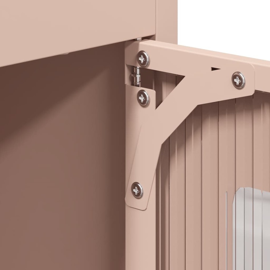 Aparador de acero rosa 68x39x123