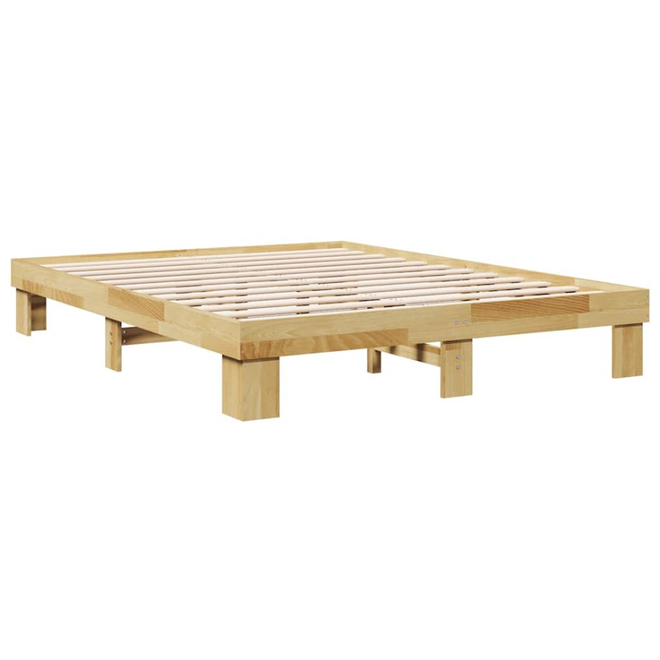 Estructura de cama sin colchón 140x200 cm madera maciza