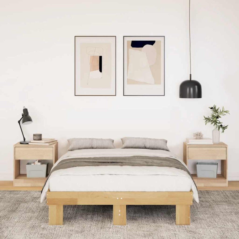 Estructura de cama sin colchón 120x190 cm madera maciza