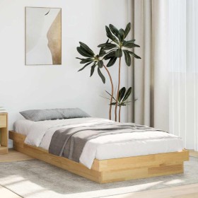 Estructura de cama sin colchón 90x190 cm madera maciza