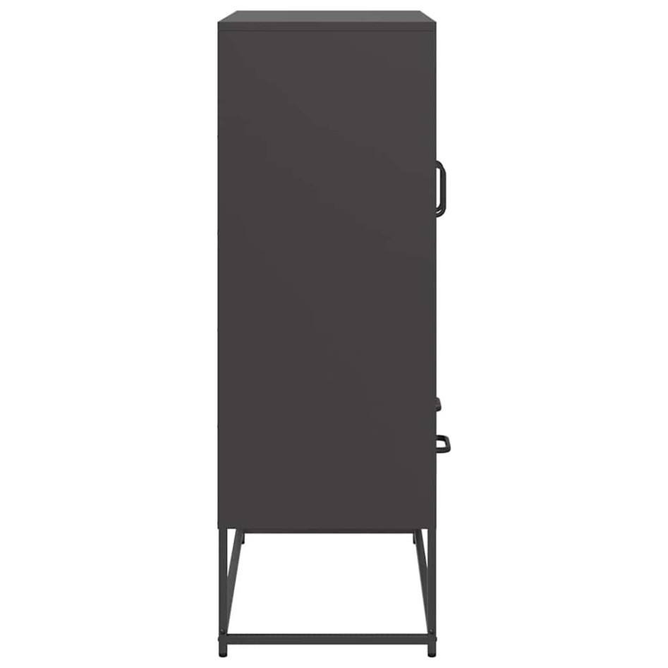 Aparador de acero negro 68x39x111,5