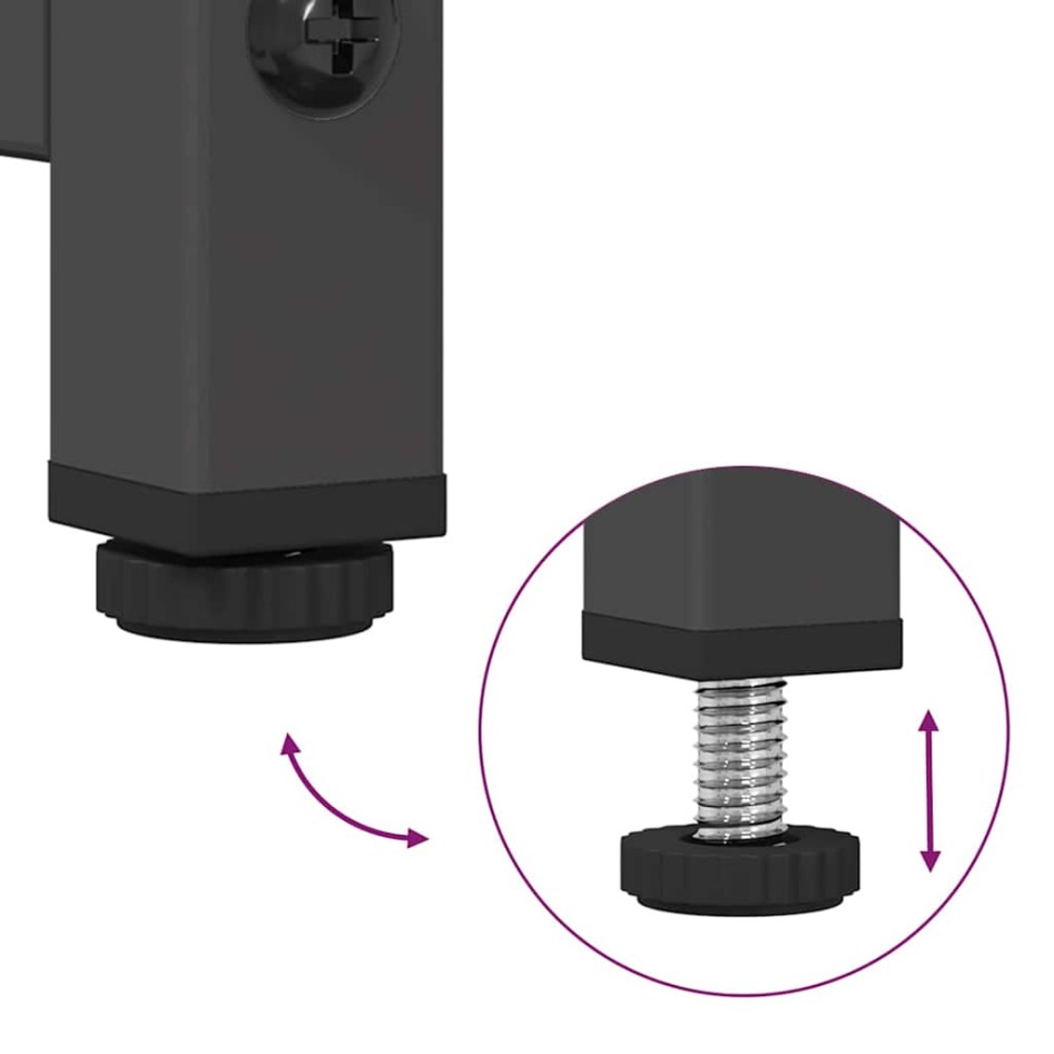 Aparador de acero negro 68x39x111,5