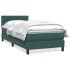 Cama box spring con colchón terciopelo verde oscuro 90x210