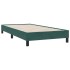 Cama box spring con colchón terciopelo verde oscuro 90x210