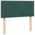 Cama box spring con colchón terciopelo verde oscuro 90x210