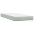 Cama box spring con colchón terciopelo gris claro 90x220