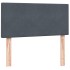 Cama box spring con colchón terciopelo gris oscuro 80x220