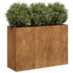 Jardinera oxidada 120x40x80 cm acero corten