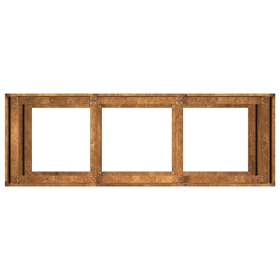 Jardinera oxidada 120x40x80 cm acero