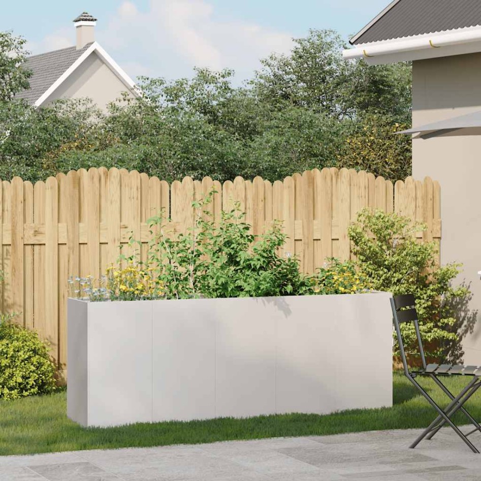 Jardinera 200x40x80 cm acero