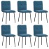 Sillas de comedor 6 unidades terciopelo