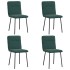 Sillas de comedor 4 unidades terciopelo verde