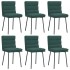 Sillas de comedor 6 unidades terciopelo verde