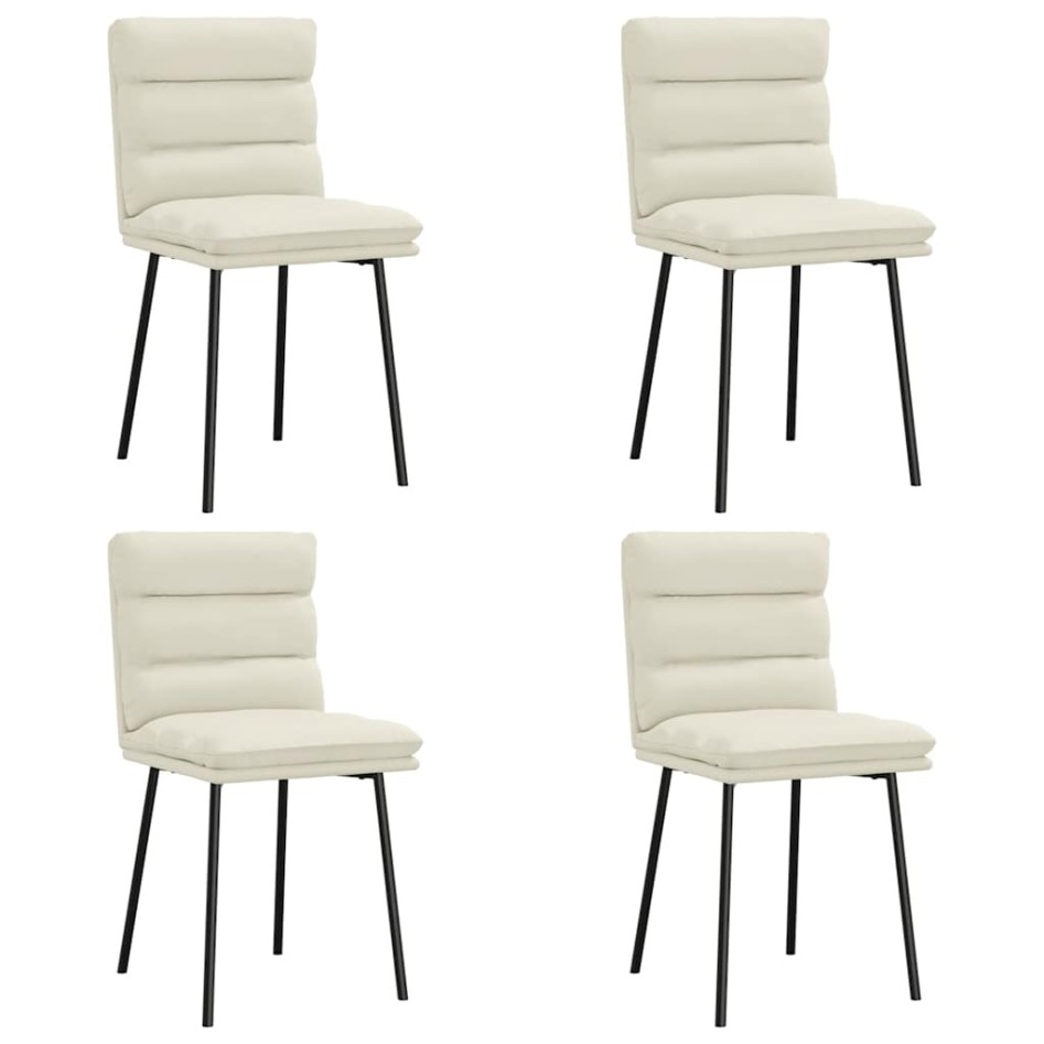 Sillas de comedor 4 unidades terciopelo