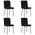 Sillas de comedor 4 unidades terciopelo