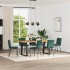 Sillas de comedor 6 unidades terciopelo verde