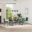 Sillas de comedor 6 unidades terciopelo verde oscuro