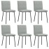 Sillas de comedor giratorias 6 uds terciopelo gris