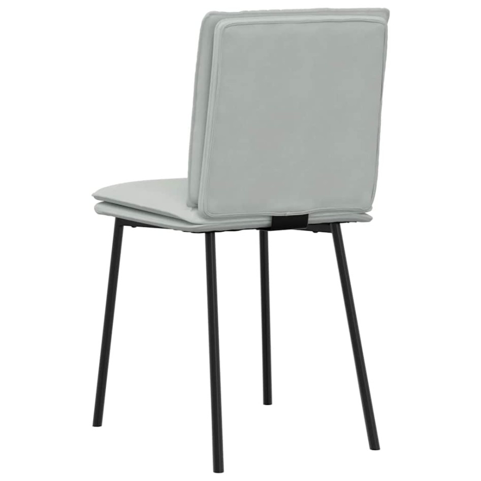Sillas de comedor giratorias 6 uds terciopelo gris