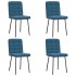 Sillas de comedor 4 unidades terciopelo