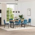 Sillas de comedor 6 unidades terciopelo