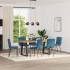 Sillas de comedor 6 unidades terciopelo