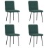 Sillas de comedor 4 unidades terciopelo verde