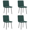 Sillas de comedor 4 unidades terciopelo verde oscuro