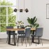 Sillas de comedor 4 unidades terciopelo gris