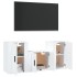 Set de muebles de TV 3 piezas madera contrachapada