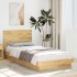 Estructura de cama con cabecero sin colchón 75x190