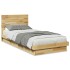 Estructura de cama con cabecero sin colchón 75x190