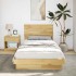 Estructura de cama con cabecero sin colchón 75x190