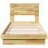 Estructura de cama con cabecero sin colchón 75x190