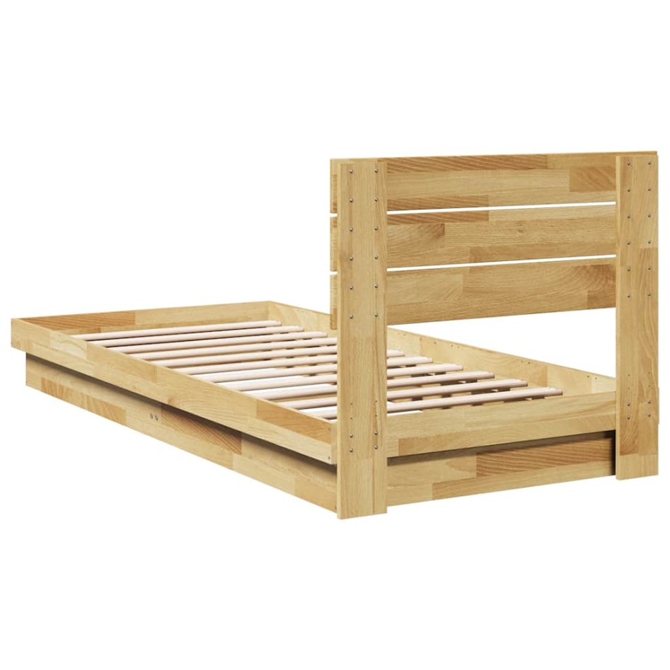 Estructura de cama con cabecero sin colchón 75x190