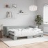 Sofá cama nido con colchón terciopelo gris claro 80x200