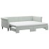 Sofá cama nido con colchón terciopelo gris claro 80x200