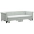 Sofá cama nido con colchón terciopelo gris claro 80x200
