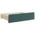 Sofá cama nido con cajones terciopelo verde oscuro 80x200