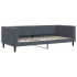 Sofá cama nido con cajones terciopelo gris oscuro 90x200