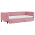 Sofá cama nido con cajones terciopelo rosa 90x200