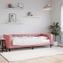 Sofá cama con colchón terciopelo rosa 80x200