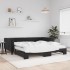 Sofá cama nido con colchón terciopelo negro 100x200