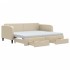 Sofá cama nido con cajones tela color crema 90x200