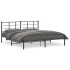 Estructura cama sin colchón con cabecero metal negro 183x213