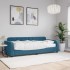 Sofá cama con colchón terciopelo azul 80x200