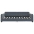 Sofá cama con colchón terciopelo gris oscuro 90x190