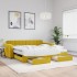 Sofá cama nido con cajones terciopelo amarillo 100x200